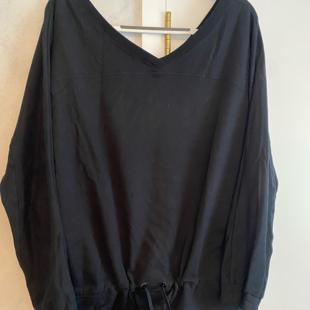 Gap Body Fit Black Tunic Pull String Sweatshirt S… - image 1